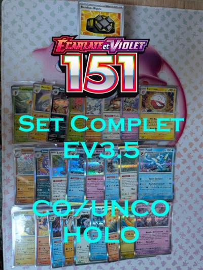 Cartes Pokemon   Set Co-Unco-Holo Complet Ecarlate & Violet   EV3.5 151