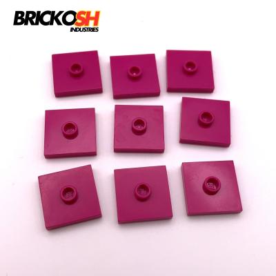 LEGO x9 87580 Plate Modified 2x2 Groove and 1 Stud in Center (Jumper) Magenta