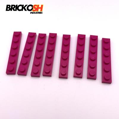 LEGO x8 3666 Plate 1x6 Magenta Friends Genuine LEGO