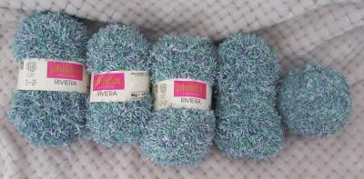 LOT 5 DE PELOTES DE LAINE  PHILDAR RIVIERA BLEU VERT