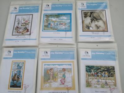 Lot de 6 kits point de croix