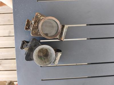 Lot De Lampes De V�lo Ancienne La Coursiere 1920