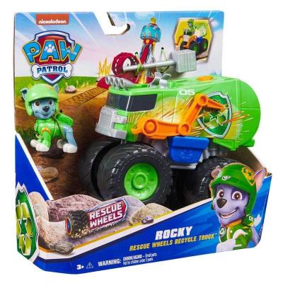 V�hicule et Figurine Paw Patrol Pat Patrouille Rescue Wheels Rocky