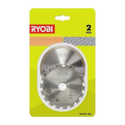 RYOBI Kit 2 lames 1 lame pour bois - metal et 1 lame carrelage pour scie