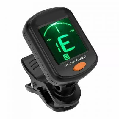 1 x accordeur num�rique LCD � clipser pour guitare, basse, violon, ukul�l�, chromatique AT 01A