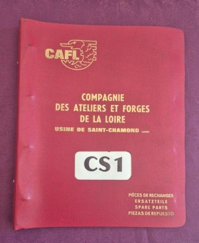 Tracteur  a chenilles CS 1  SAINT CHAMOND  - classeur pi�ces de rechange  CAFL