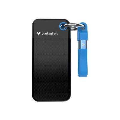 Disque SSD externe   VERBATIM   Pocket   1 To   Noir - Bleu