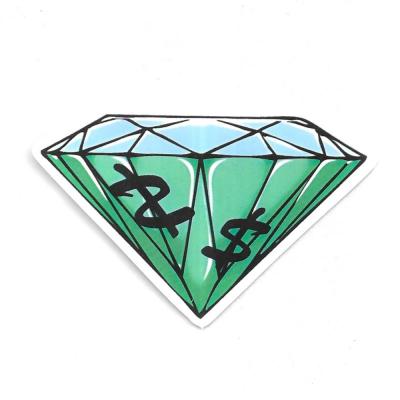 AUTOCOLLANT   DIAMOND DIAMANT : PIERRE PRECIEUSE BIJOU DOLLAR $$$ - STICKERS