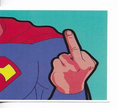 AUTOCOLLANT   SUPERMAN : SUPER HEROS FUCK - STICKERS