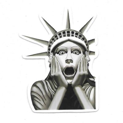 AUTOCOLLANT   STATUE LA LIBERTE : FRANCE USA STATUE OF LIBERTY HUMOUR - STICKERS