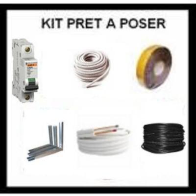 Kit Pret A Poser 4m Climatiseur 4.2kW Liaison Frigorifique Support Disjoncteur
