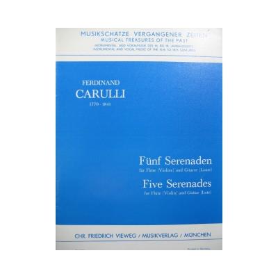 Guitare fl�te ou violon Carulli Ferdinand cinq s�r�nades