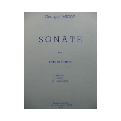 Sonate MIGOT Georges pour fl�te et guitare 1967