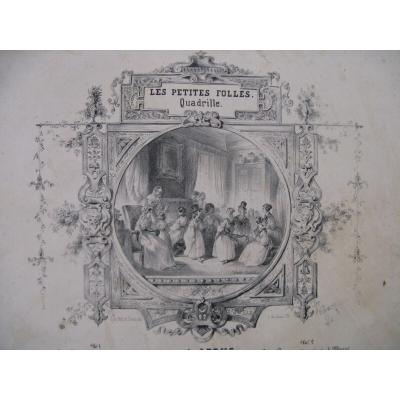 LEDUC Alphonse les petites fous piano fl�te violon ca1850