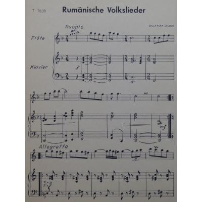 FOKY GRUBER Gyula chansons folkloriques roumaines fl�te piano