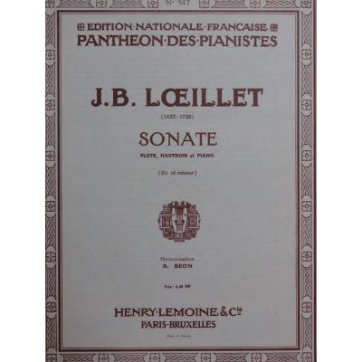 Loeillet J. B. Sonate en r� mineur fl�te hautbois piano 1962
