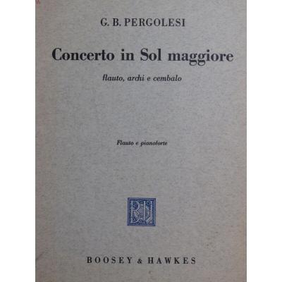 Pergolesi G. B. Concerto In G Major Piano Flute 1954