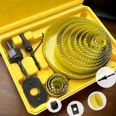 Jeu de 13 Scies Cloches 19 127 mm Kit Forets Couronne pour Bois PVC & Plastique