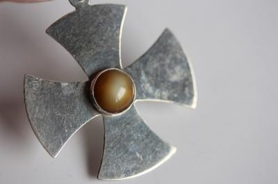 Pendentif Croix Jerusalem argent 925 bijoux (44952)