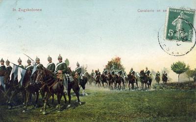 CPA Militaria Arm�e Suisse Cavalerie En Colonne de Zugsk (14200)