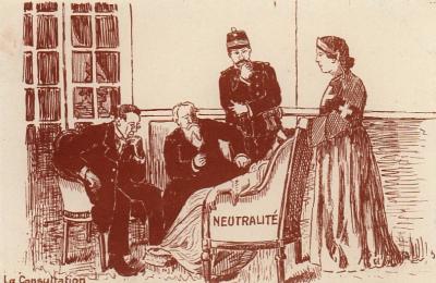 Carte Postale Illustr�e Militaria La Consultation Docteur Neutralit�...