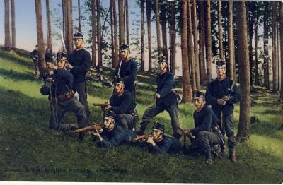 CPA suisse militaria patrouille d'infanterie de guerre (15065)