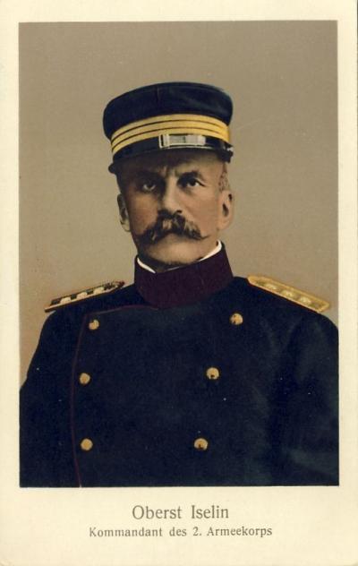 CPA Swiss Militaria colonel Iselin commandant du 2�me Corps d'arm�e (14099)