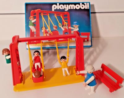 Set Playmobil 3552 boite ancien vintage: aire de jeux portique balan�oire enfant
