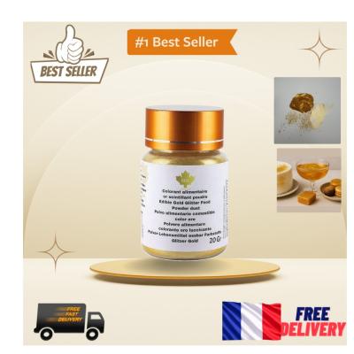 20g de Poudre Alimentaire Comestible Or Scintillant   Artisanat P�tissier