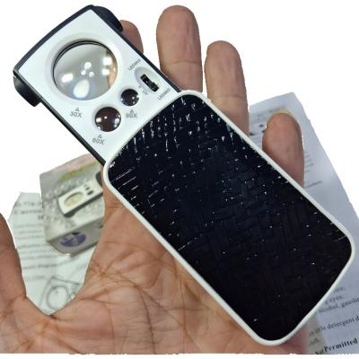 Loupe de Bijoutier 30X 60X 90X LED UV   Numismatique-�lectronique   Neuf en Boit