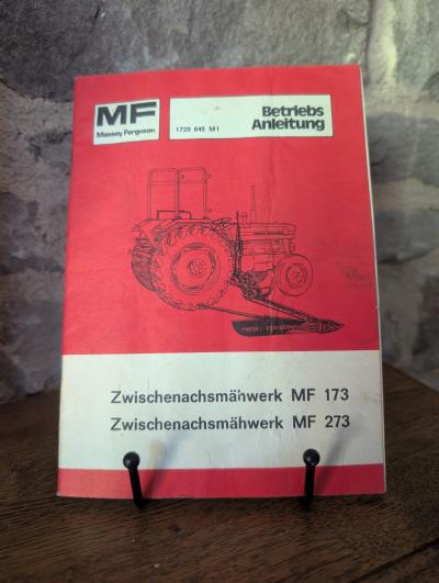Manuel d'utilisation de faucheuse interm�diaire Massey Ferguson 172 -273 Allema