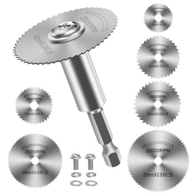 Lot 7 Disques de Coupe HSS pour Perceuse Mini Scie Bois M�tal Plastique
