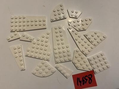 Lot De Pi�ces Lego Plaques Corn�es Blanches