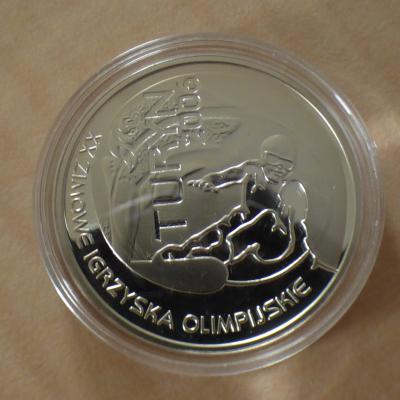 Poland 10 Zloty 2006 Turin Olympic Games Snowboard PROOF, silver 92.5% (14.14 g)