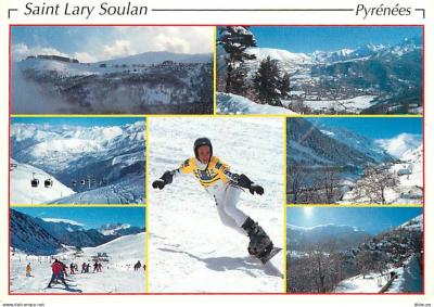 Carte Postale   65   Saint Lary Soulan   Multivues   Hiver   Neige   Snowboard