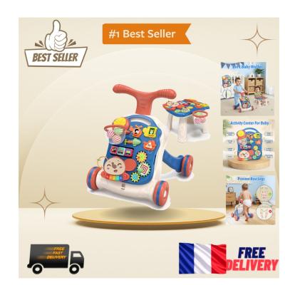 Table d'Activit�s Amovible et Trotteur R�glable pour B�b� 12 36 Mois, Bleu