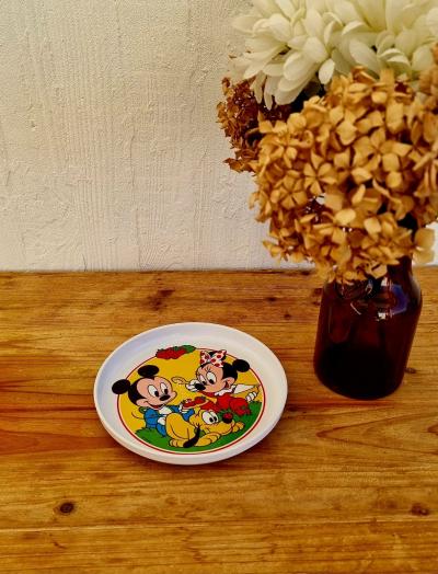Assiette vintage Disney Tigex Mickey et Minnie b�b�s en m�lamine