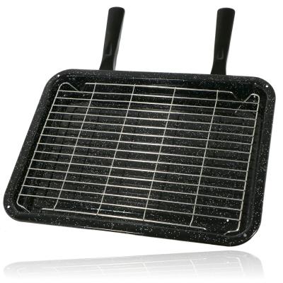 Grande po�le � griller antiadh�sive avec grille   2 poign�es amovibles