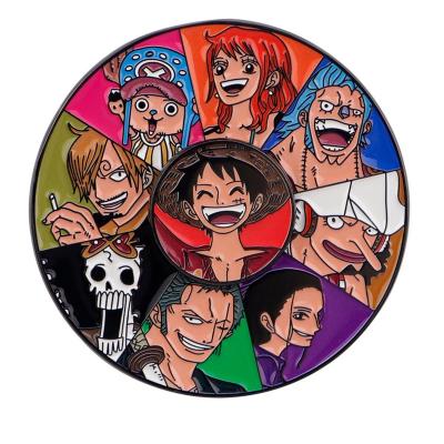 Badge Rond Luffy Zoro Nami Sanji Ace Anime Manga Pin Broche