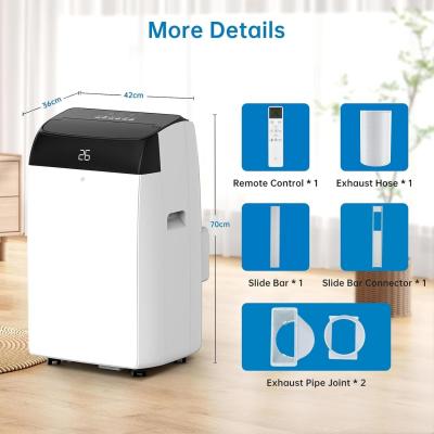 10000 BTU climatisation 4 En 1 climatisation mobile Climatiseur noir R290 Bureau