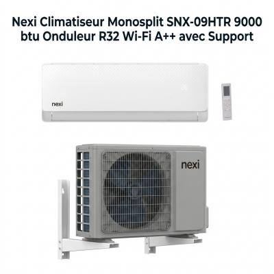Climatiseur Nexi 9000 BTU Monosplit Inverter R32 Wifi A   Pompe Chaleur Support