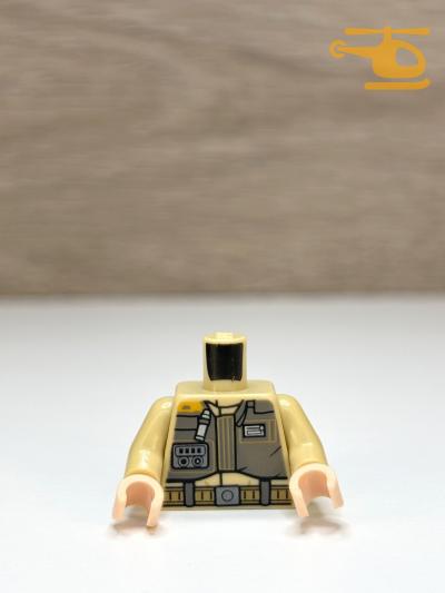 LEGO Torso Star Wars    Torse soldat rebel   Minifigure Part 973pb2555c01 Tan