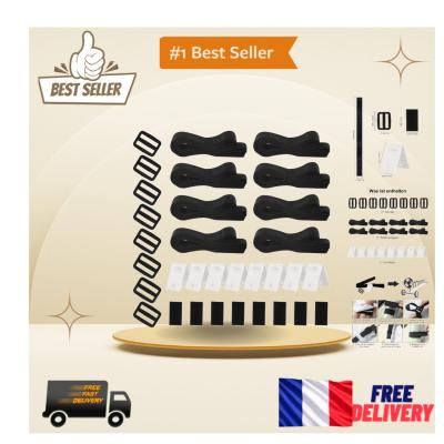 Syst�me de Film Solaire pour Piscine avec 8 Rouleaux et Sangles de Fixation