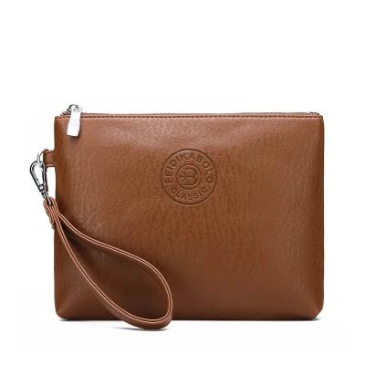 Pochette Sac � Main Homme Cuir PU Grand Portefeuille Fermeture Eclair Lani�re