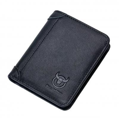 Portefeuille En Cuir V�ritable Pour Homme Porte Cartes Protection RFID Noir