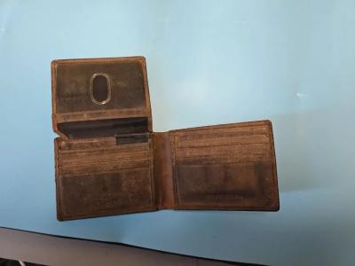 Portefeuille en vrai cuir greenbury marron