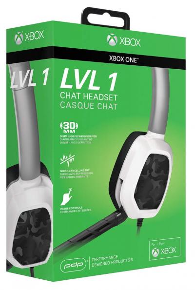 Casque Filaire LVL 1 pour Xbox One   Camo Blanc