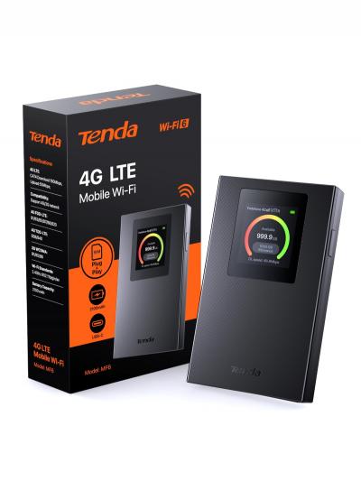 Tenda MF6 Routeur 4G SIM Portable, WiFi 6 AX300Mbps, Pocket Poche, Black