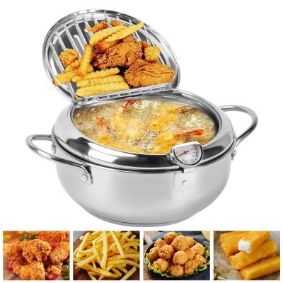 Friteuse Japonaise Tempura Avec Thermom�Tre, Po�Le � Frire Tempura