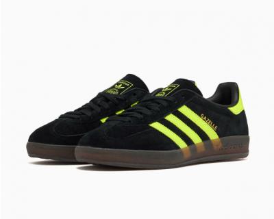 Adidas Gazelle Indoor JR3841 Core Black Gold Metallic Suede   Neuf Bo�te